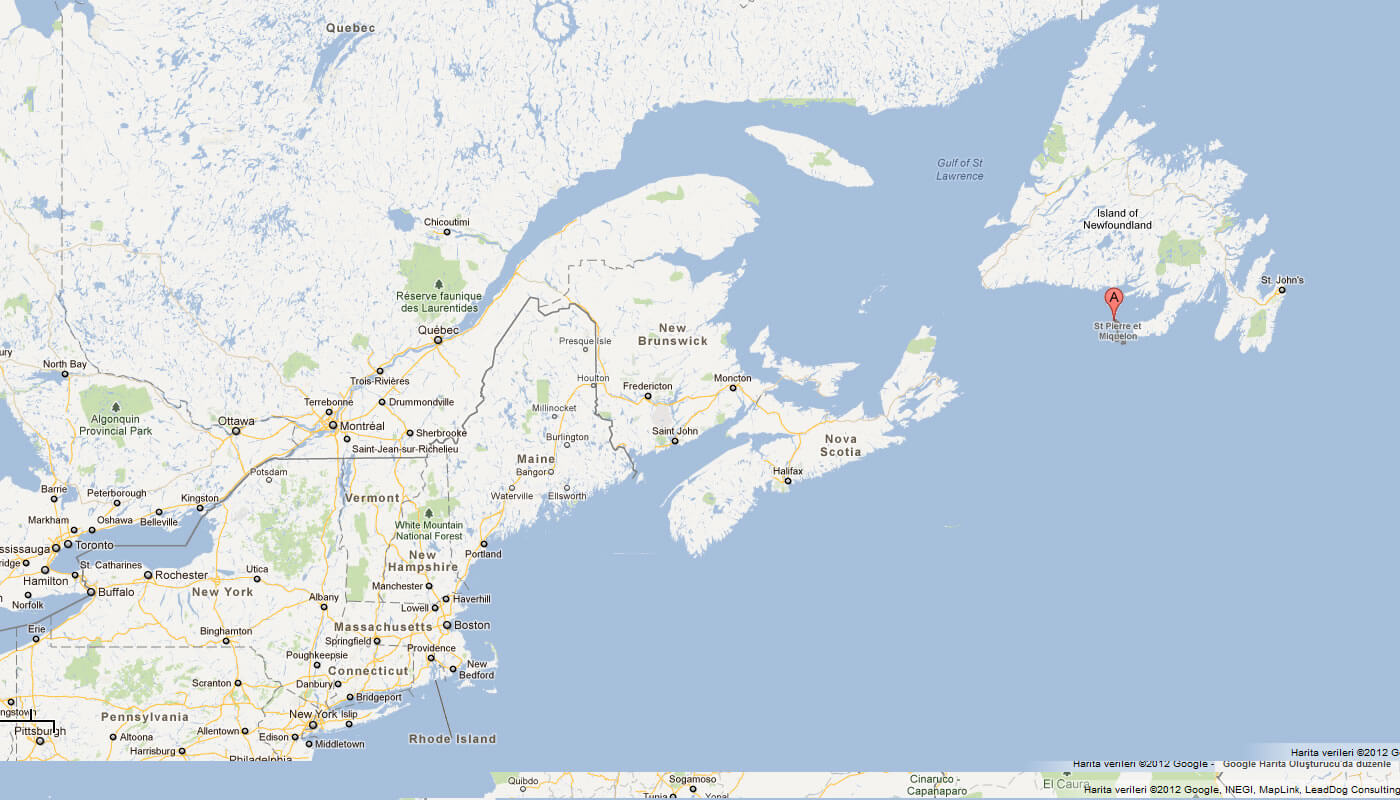 karte von Saint Pierre und Miquelon kanada